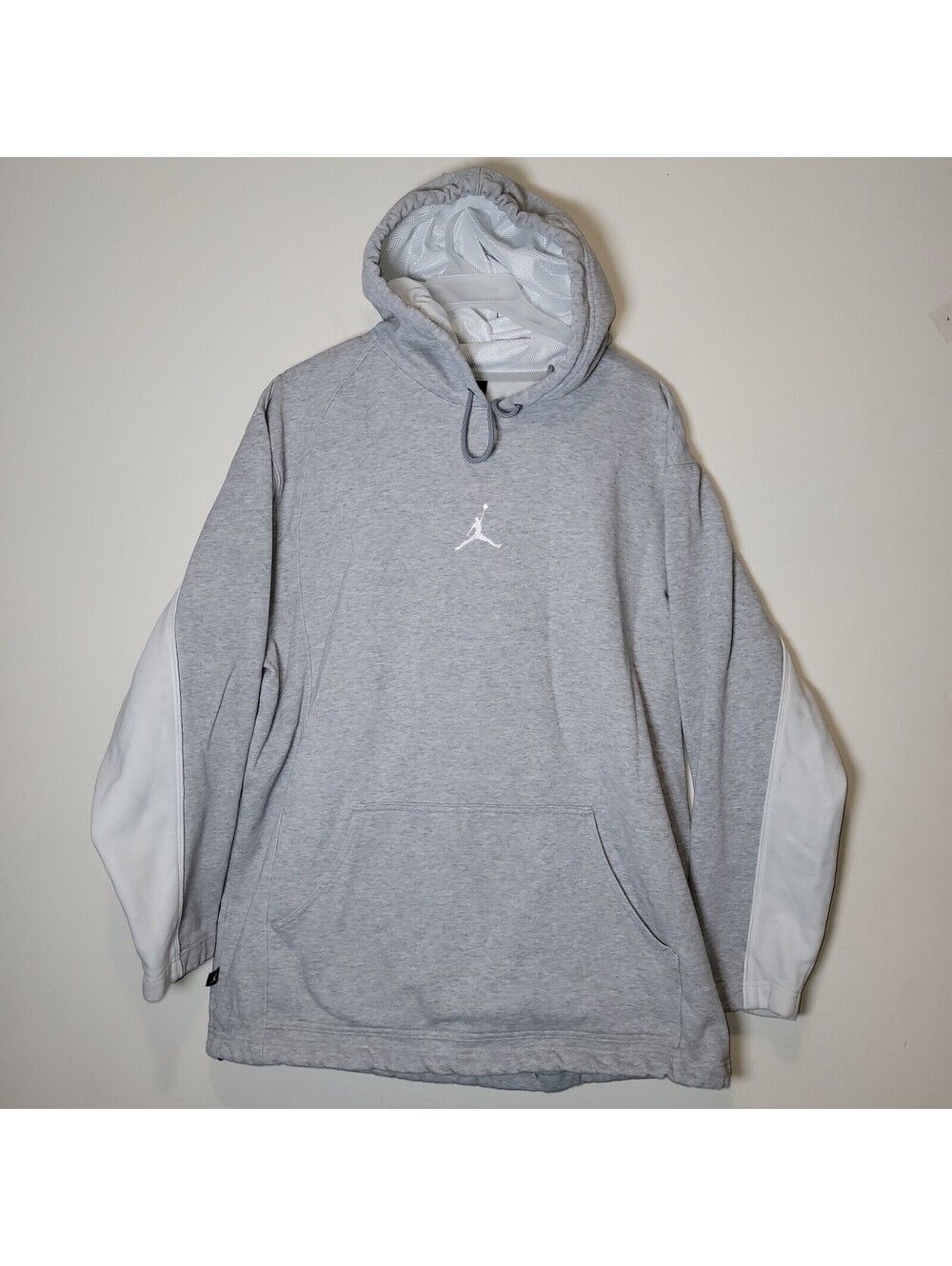 VTG Nike Air Jordan 2005 Grey White Colorblock Hoodie Men's L 20 Years Tag